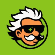 RogIQ application favicon — Professor Rogue logo mark on a lime square
